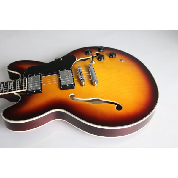 New style tobocco burst Gold hardware shark fin hollow Electric Guitar The hollow jazz guitar