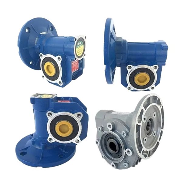 Custom 1.1 kW Single-Stage Reduction RV Series Worm Gearbox Motor Reducer with Helical Gears for Industrial Machinery