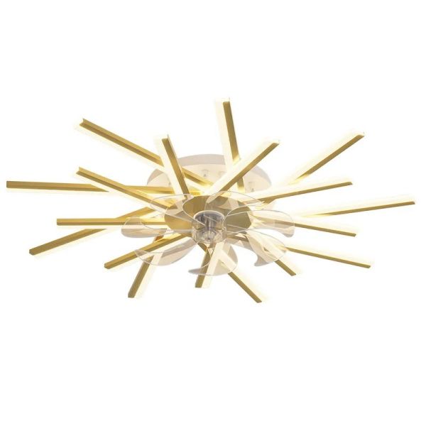 Bedroom Remote Control Reversible Blades Fans Led Invisible branch Ceiling Fan Lamp (WH-CLL-79)