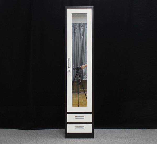 Black And White Metal Wardrobe Lockers With 2 Drawer