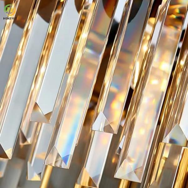 Black Clear LED Crystal Hanging Ceiling Light K9 Modern Crystal Chandeliers