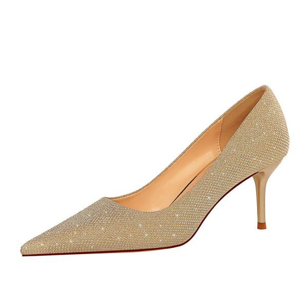089990-2 Korean Professional OL Women'S Shoes, High-Heeled Shoes, Stiletto Heels, Shallow Mouth, Sexy Thin Belt Buckle W