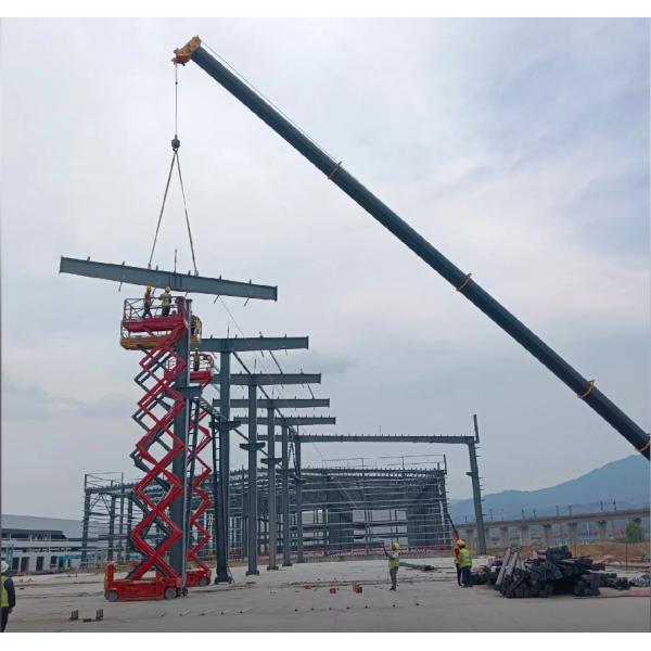 Large span steel structure industrial building factory workshop processed and manufactured in China