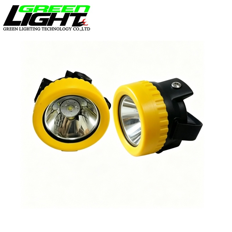 Cordless Mining Cap Lamp 5000Lux Rechargeable LED Miner Headlamp Lightweight IP68 Mining Helmet Light GLT-2