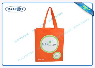 Durable And Recycle Pp Non Woven Fabric Bags With Logo Priniting , Tote Bag With Long Handle