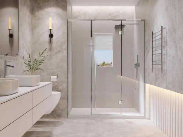 8mm 10mm 12mm Clear Low Iron Toughened Tempered Glass Shower Screen