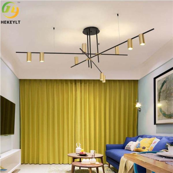 CE Led Metal Gold Pendant Light For Living Room / Bedroom