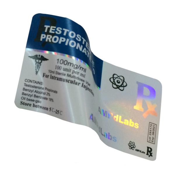 Test E 300mg Steroides Vial Labels  Glossy Finish Custom Design Printing