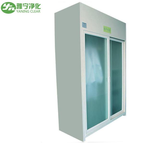 Porta deslizante HEPA guarda-roupa de aço inoxidável armário laminar de fluxo de ar de vestuário para lojas de alimentos e bebidas