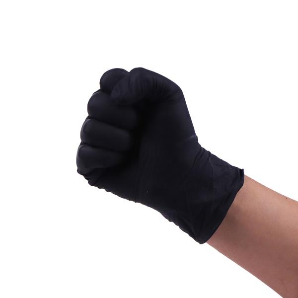 Guantes desechables de nitrilo negro – Sin polvo | Sin látex | Uso doméstico