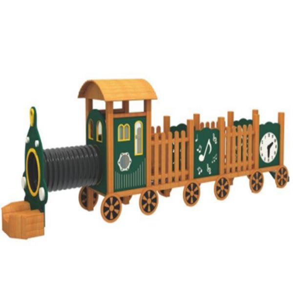Train Type Wooden Play Park Equipment Toddlers Wooden Outdoor Playset
