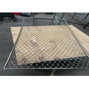 Stainless Steel Ferrule Rope Mesh 4.0mm AISI 304 316 Rhombus X Tend Cable Mesh