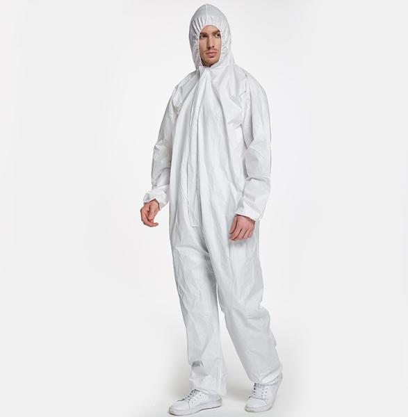 Cheap Disposable Coverall non woven Microporous PP+PE film coverall type5/6 coverall