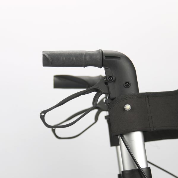 Supermarket Mobility Walking Aids Convenient Push Cart With Seat Basket