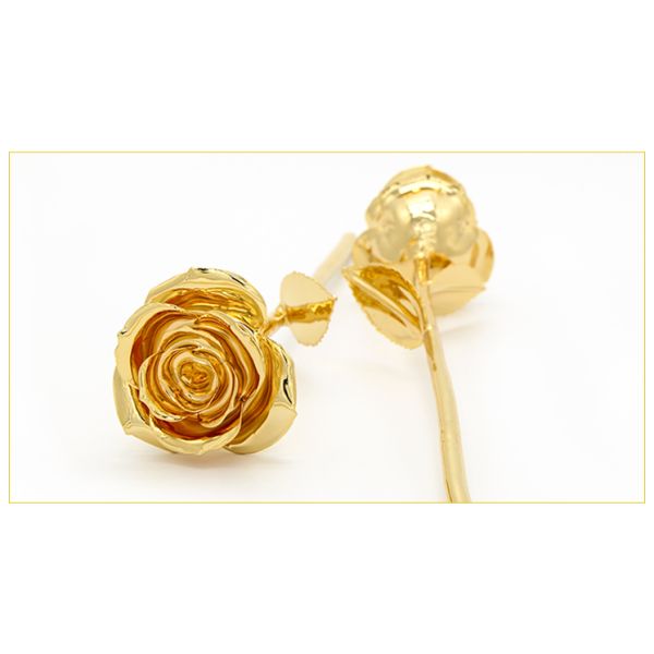Valentine Gifts  24k  Gold Dipped  Rose with Gift Box and Artificial  Gift Flower Holiday Decoration