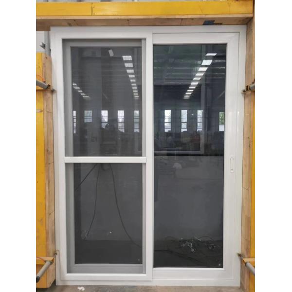 Durable UPVC Sliding Door Double Tempered Glass White Sliding Door for Balcony