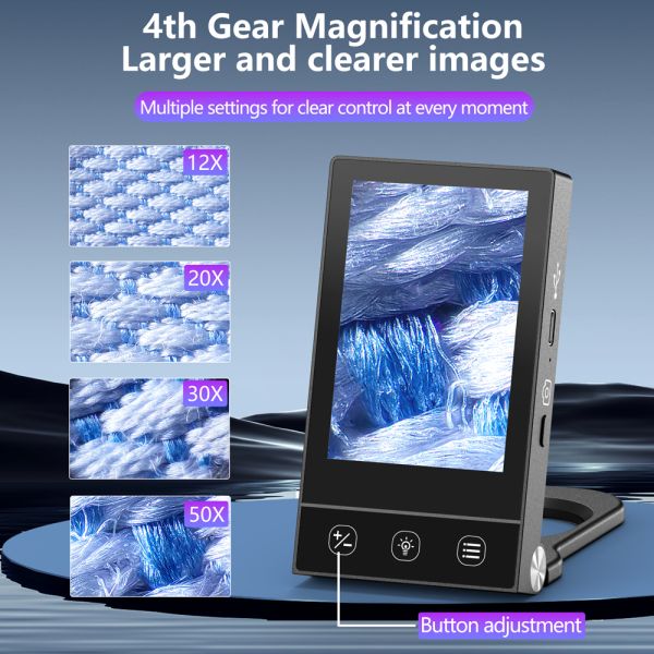 Foldable Electronic Magnifier with 3.5-inch TFT Lens UV for Precision Inspection