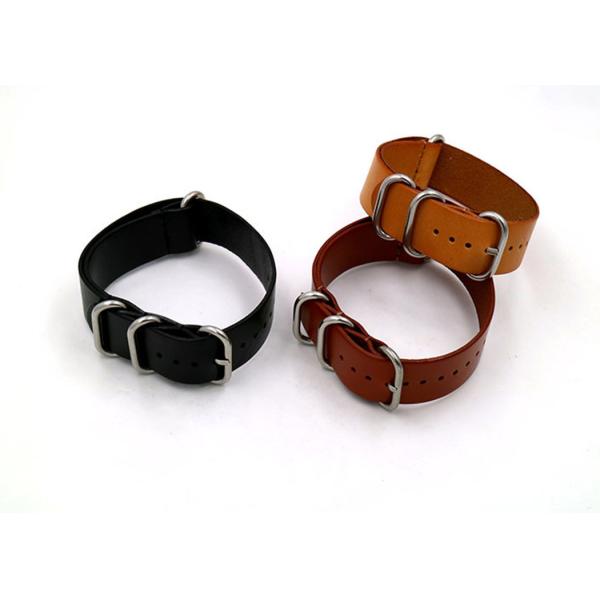 Professional Custom Mens Watches Leather Band , Sport Watch Bands Three Color