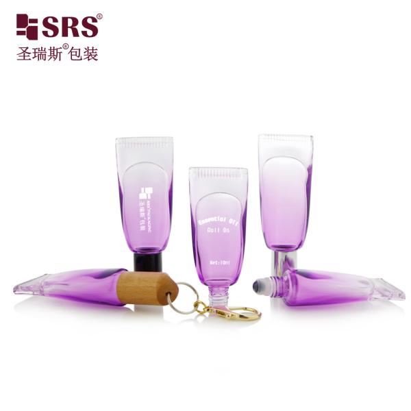 GB3-10ML Tube Shape Thick Bottom Glass Roll On Bottle For Essential Oil Fragrance Roller Ball Packaging
