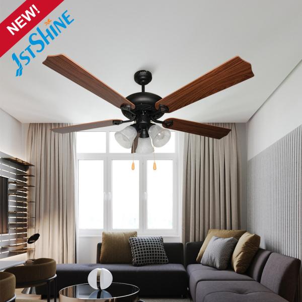 CE Super Ásia Itália Interior Elegante Clássico Antigo 52 polegadas Ventilador de teto com luz 1stshine