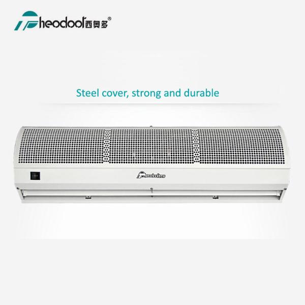 2024 Nouveau rideau d'air à débit croisé avec couverture métallique en poudre pour la porte de la cafétéria, de la boulangerie, etc.