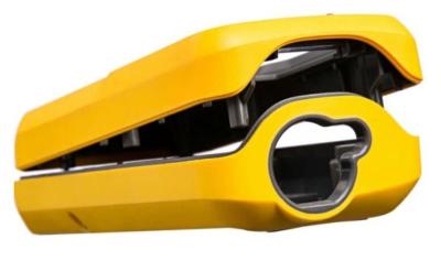 Yellow Plastic 2K Injection Molding , Overmoulding 2 Shot Injection Molding Parts