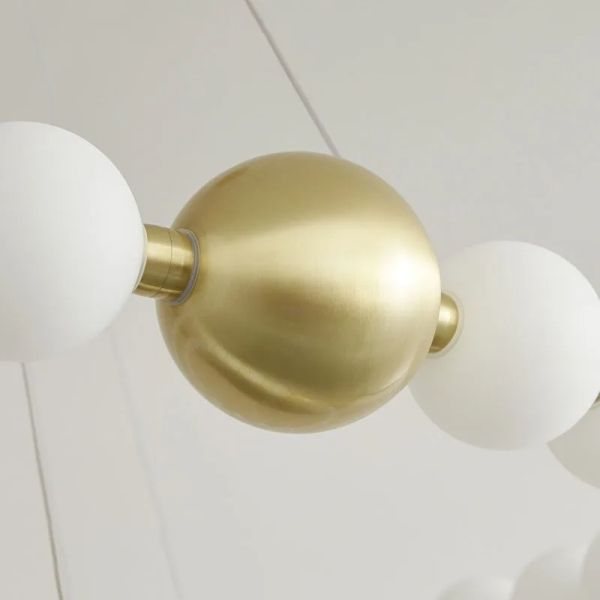 Round Ring Hanging Lamp Frosted Ball Ceiling Chandelier High Quality Living Room Dining Room Hanging Light (WH-AP-666)