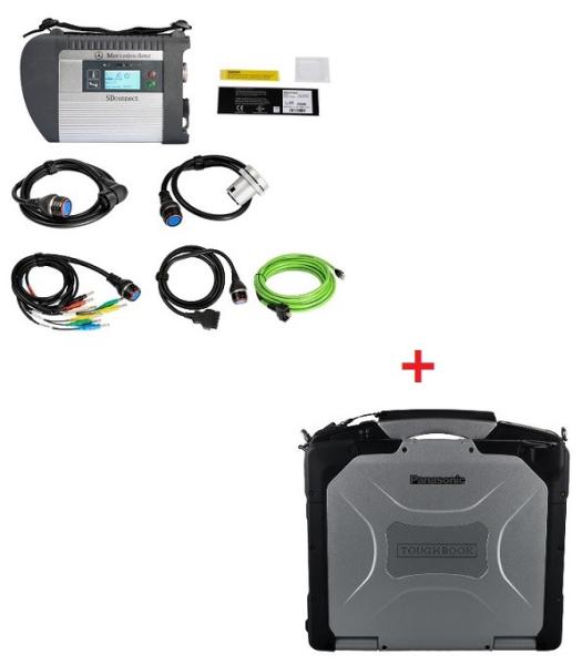 V2019  MB Star SD C4 Mercedes Benz Diagnostic Tool Plus Panasonic CF30 4G RAM Software Installed Ready to Use