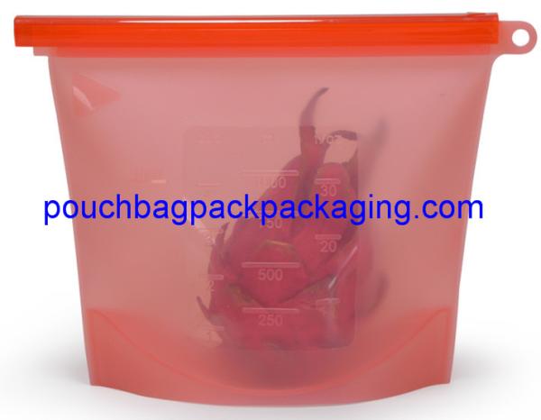 Reusable silicon bag, Vacuum Freezer pouch, Fresh Fridge Food Preservation Silicone Bag for food storage