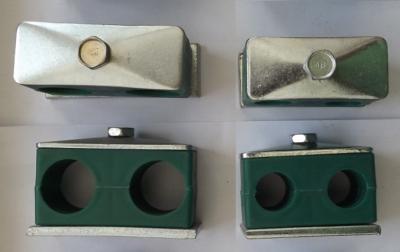 Stauff type double pipe clamps according to DIN 3015-3
