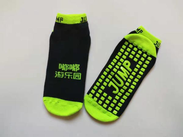 Neon Parties Trampoline Park Grip Socks Fluorescence Socks PVC Anti Slip for Indoor playground