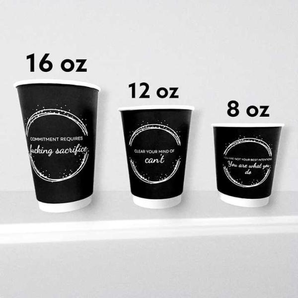 Biodegradable Disposable 4oz 6oz 8oz 10oz 12oz 16oz 20oz Double Wall Paper Cups For Hot Coffee Tea Drinks