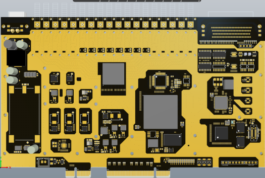 400 MHz – 8 GHz  RF Direct-Sampling Software Defined Radio Board 8T8R+2FB PCIe x8
