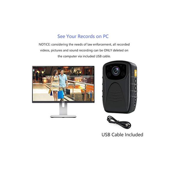 Câmera do corpo da aplicação da lei do registro de muitos tempos com luz do IR 94 milímetros * 61 milímetros * 31mm