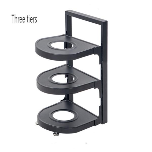 Adjustable Pot Rack Organizers 3 Tiers Pots and Pans Organizer with Customized Logo