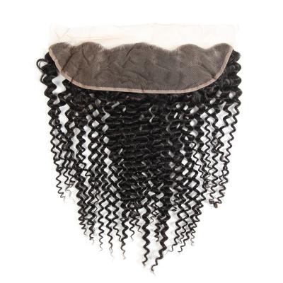 Cabelo humano não processado do fechamento brasileiro encaracolado perverso do laço da onda do corpo