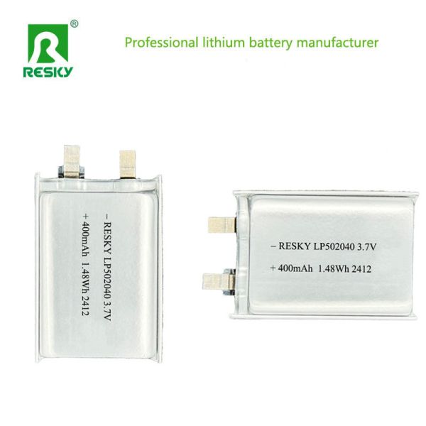 Flat Lithium Battery Cell 502040 3.7v 400mAh Rechargeable Li-ion Polymer Battery Packs