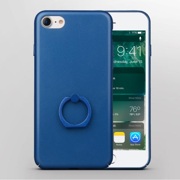 Hard PC Ultra-thin Solid Color Ring Bracket Back Cover Cell Phone Case For iPhone 7 6s Plus 5s