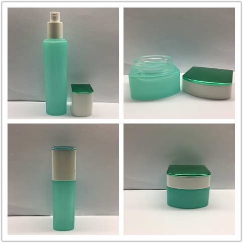 лосьон стекла 120ml 100ml 40ml косметический упаковывая разливает OEM по бутылкам опарников сливк