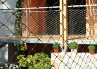 Malha de aço inoxidável personalizada da corda de fio da balaustrada flexível para o balcão com furo do milímetro 50*50 milímetro da virola 2,0