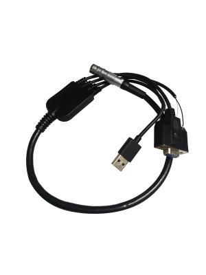 Black ODM Custom Cable Assemblies Wire Harness Compatible With Lemo Connector