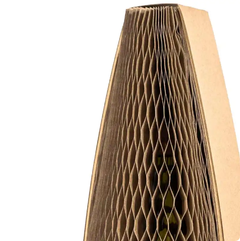 Kraft Paper Honeycomb Paper Sleeve Packaging 100% Eco-friendly for Liquor Bottle Packaging