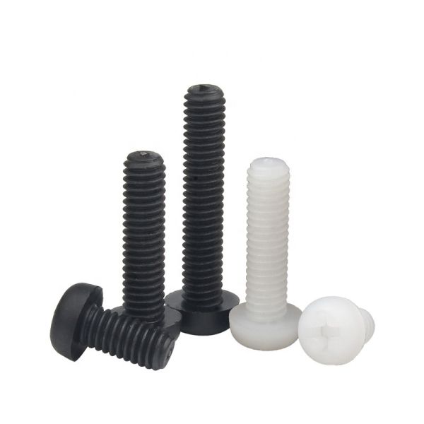 100% Inspection Before Shipment Metric Measurement System PA66 Nylon Pan Head Machine Screw with Cross Recessed Phillips