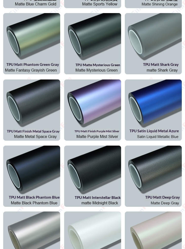 Car PPF TPU color modification film, vehicle film, PPF film, PPF carbon fiber, PPF color-changing film (dry installation)