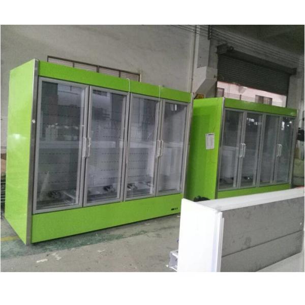 380V 1600L Multideck Glass Beverage Cooler For Supermarket