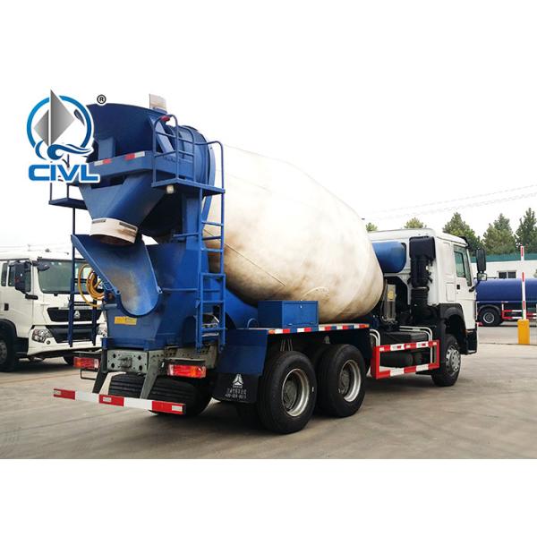 Diesel Fuel Type Concrete Mixing Equipment , Sinotruk Howo 336hp 6x4 8m3 Cement Mixer Truck With Italy Pump