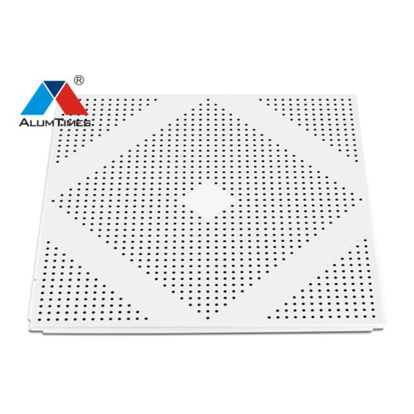 Acoustic Aluminum Metal Drop Ceiling Tiles With Fireproof Nonwoven Sheet