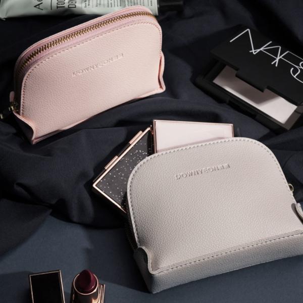 Waterproof Solid Color Travel PU Cosmetic Bag