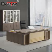 Mesa de madeira moderna em forma de L da mesa de gabinete executivo para o mobiliário de escritório