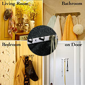 Durable Stainless Steel Towel Hook , Coat Hook Rail Wall Mounted For Foyer Hallway